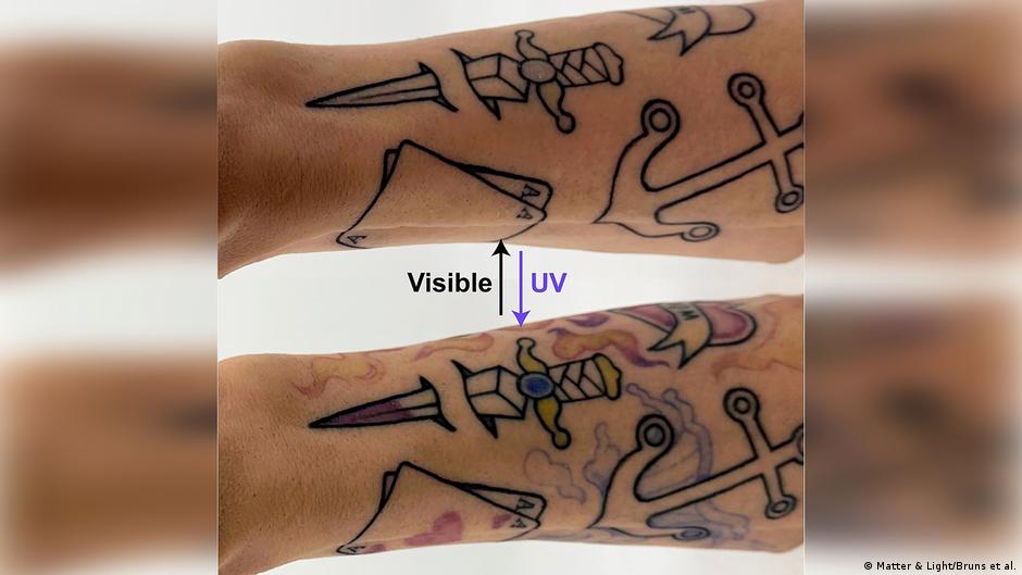 Tatuajes con interruptor: aparecen con luz ultravioleta y desaparecen después