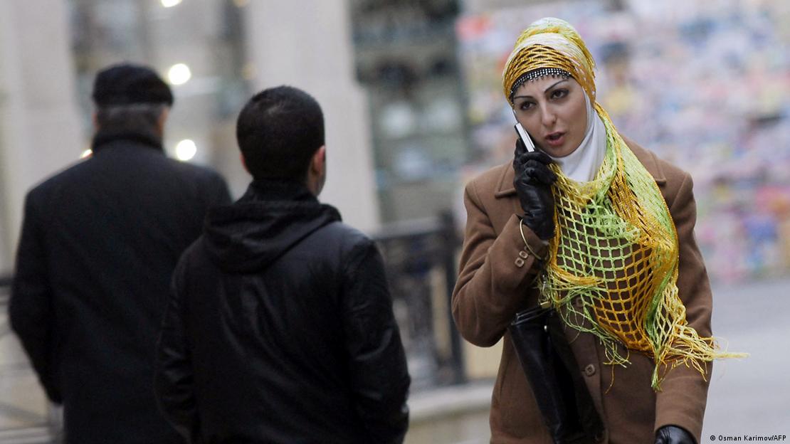 A woman wearing a hijab in Baku