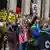 Protesters gather for a "No Kings" rally on October 17, 2026, in New York, United States