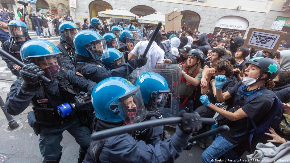 Meloni backs police after cost-of-living protests turn violent in Italian cities