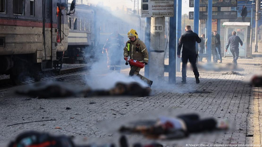 A Russian drone strike on a railway station in Dnipro on October 29 killed at least 14 people.